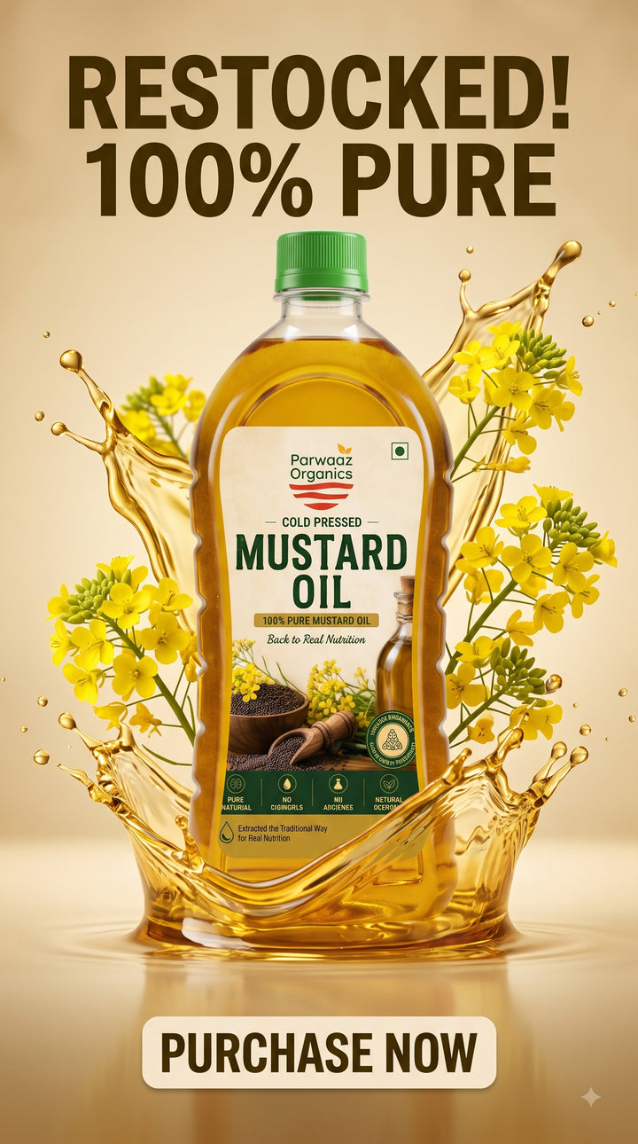 Pure Kachi Ghani Mustard Oil | Cold Pressed Sarson Ka Tel | 1 Litre