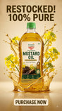 Pure Kachi Ghani Mustard Oil | Cold Pressed Sarson Ka Tel | 1 Litre