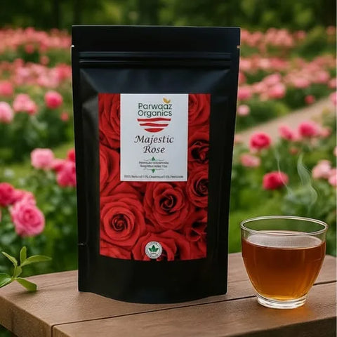 Parwaaz Organics Rose Green Tea – Antioxidant-Rich, Aromatic Blend