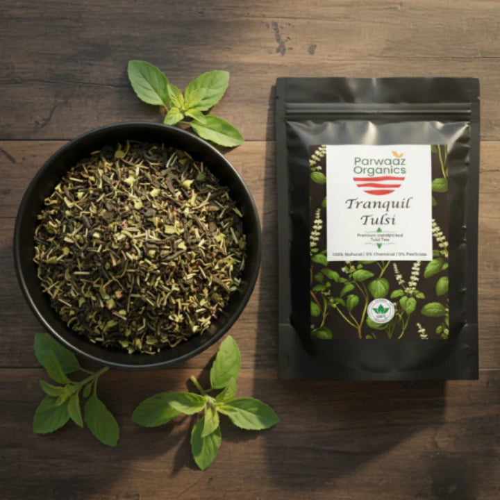 Parwaaz Tranquil Tulsi Green Tea – Stress Relief & Wellness